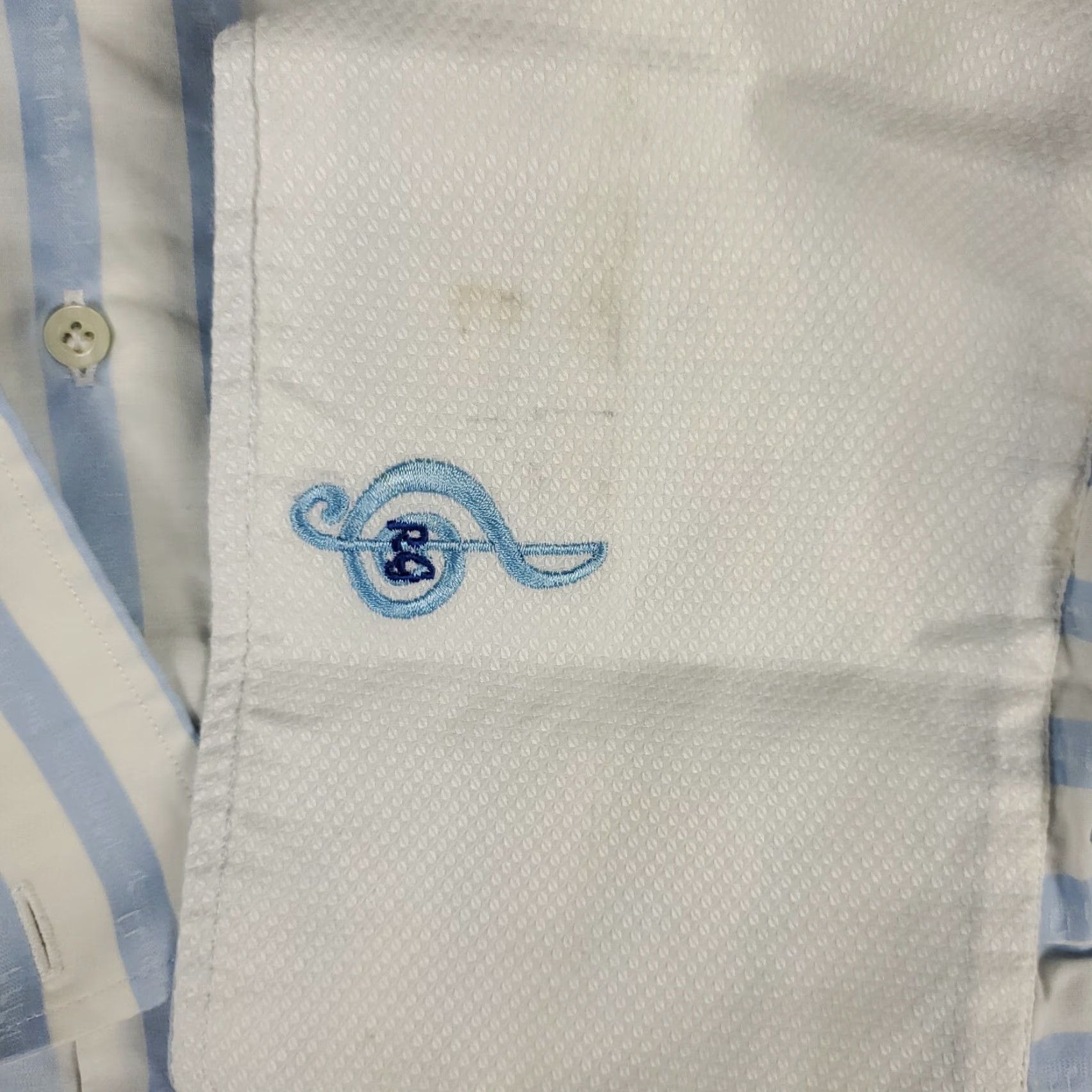 Robert Graham Robert Graham Blue Striped Button-Up Shirt Mens XL Long Sleeve French Cuff Classic Preppy Size US XL / EU 56 / 4 - 5 Thumbnail