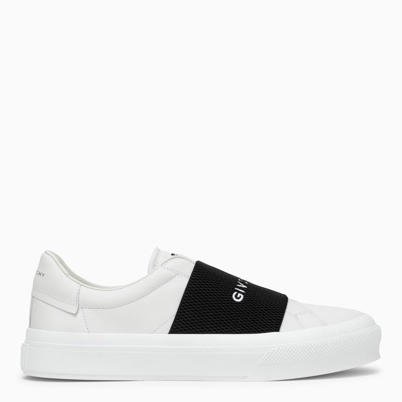image of Givenchy White Sneakers With Logo Band, Men's (Size 9)