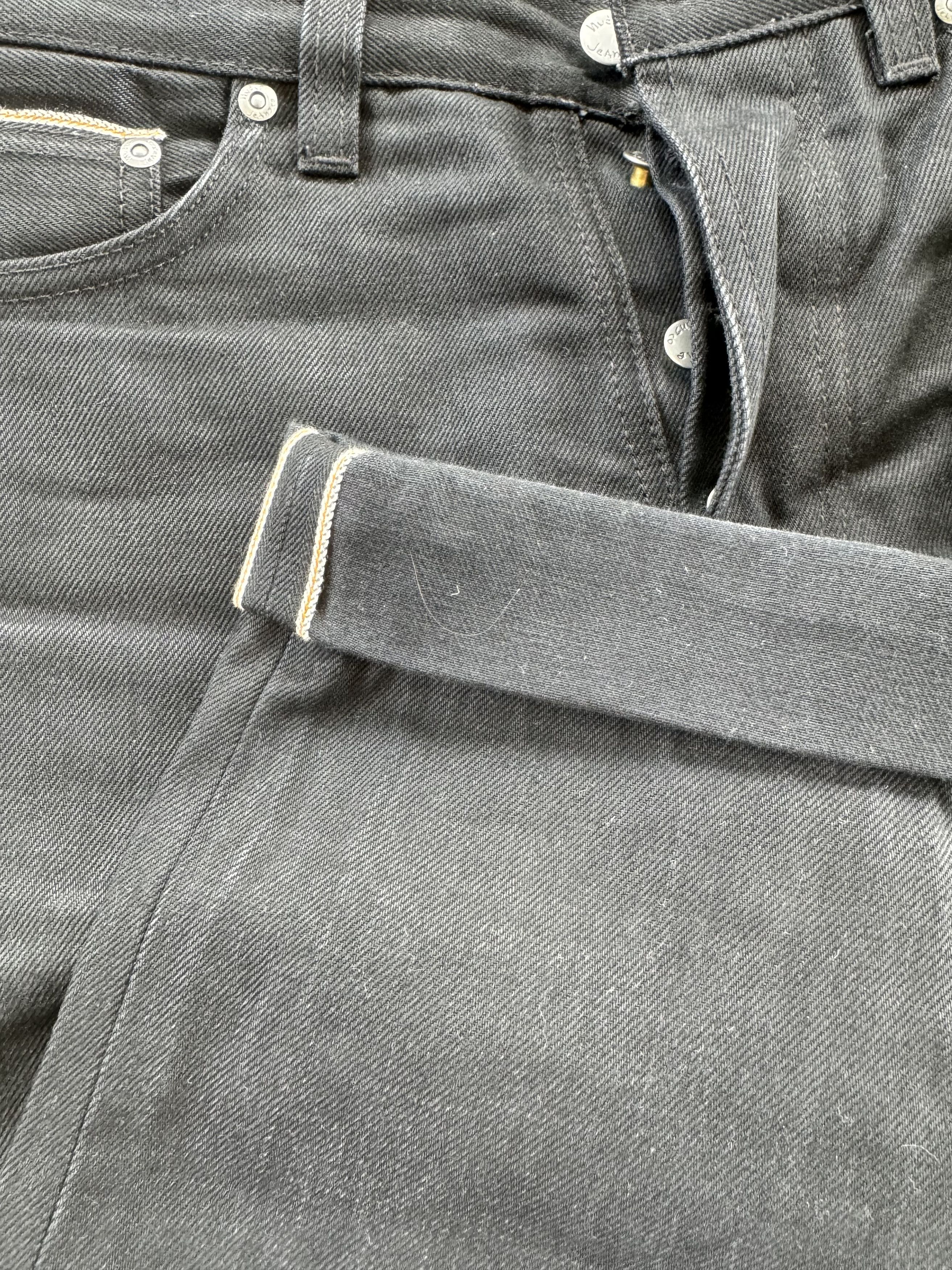 Nudie Jeans Nudie Jeans - Steady Eddie II - Dry Black Selvage - 29x30 Size US 29 - 5 Thumbnail