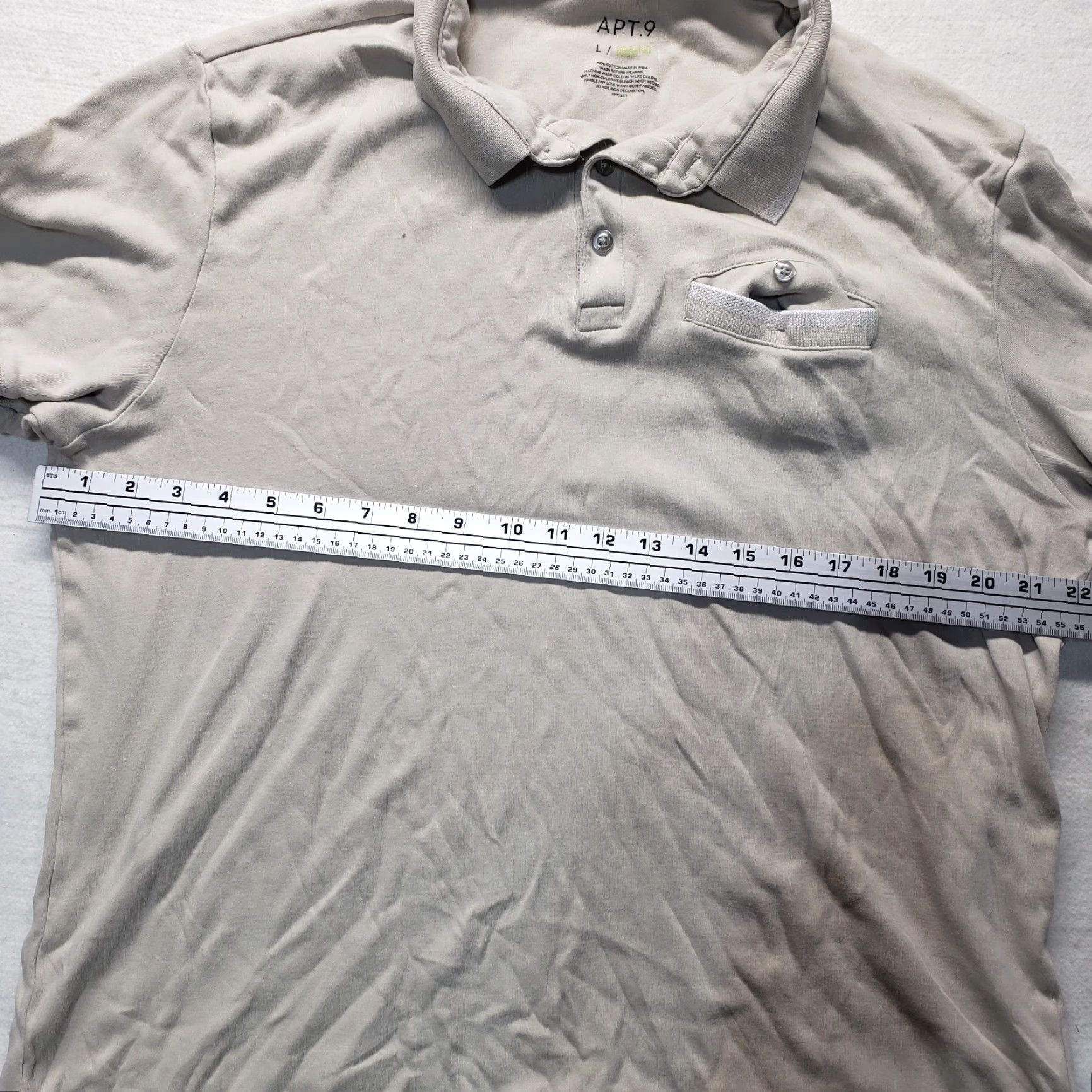 Apt. 9 APT.9 Solid White Polo Shirt 3-Button Pocket Women's Large Polo Shirt White 100% Cotton Mens Womens Girls Size L / US 10 / IT 46 - 4 Thumbnail