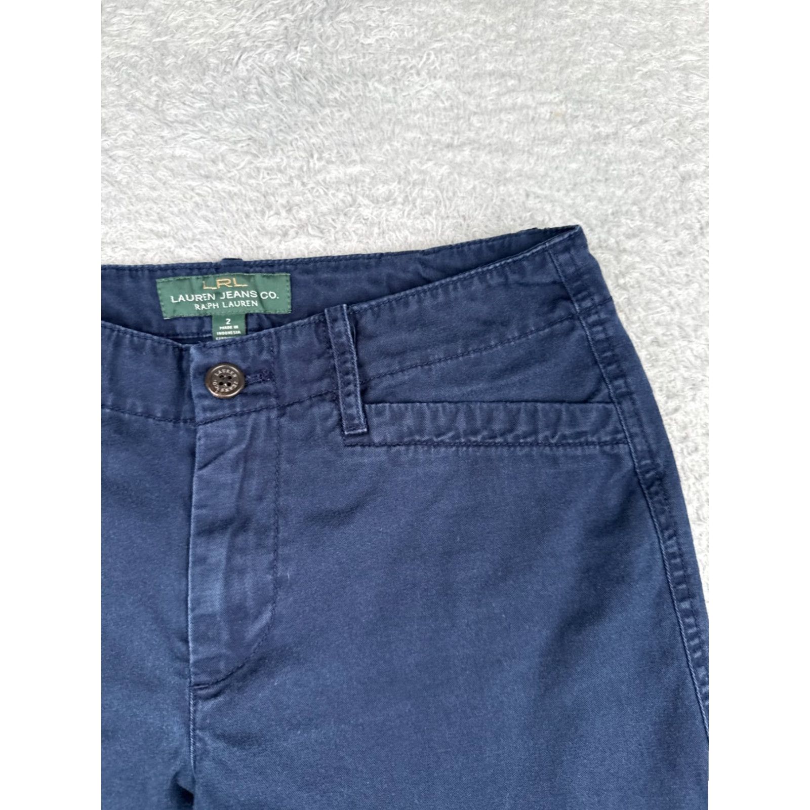 Ralph Lauren Lauren Ralph Lauren Shorts Women 2 Blue 100% Cotton Twill Chino 5-Pocket Regular Fit Mid Rise 28x9 Casual, Travel, Workwear Womens Blue 2 Size 26" / US 2 / IT 38 - 5 Thumbnail