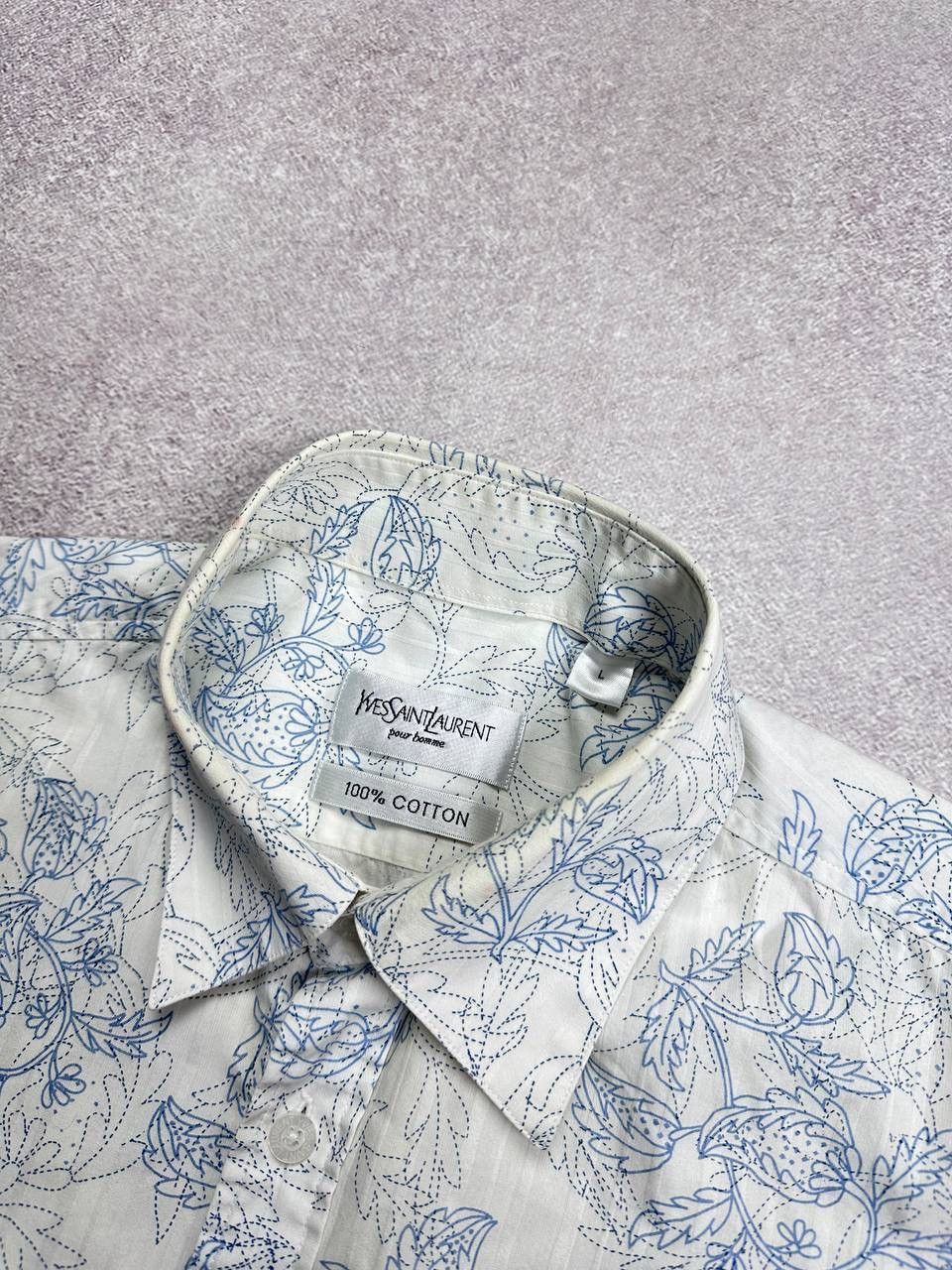 Yves Saint Laurent Vintage YSL Yves Saint Laurent Floral Shirt Y2K L Size US L / EU 52-54 / 3 - 4 Thumbnail