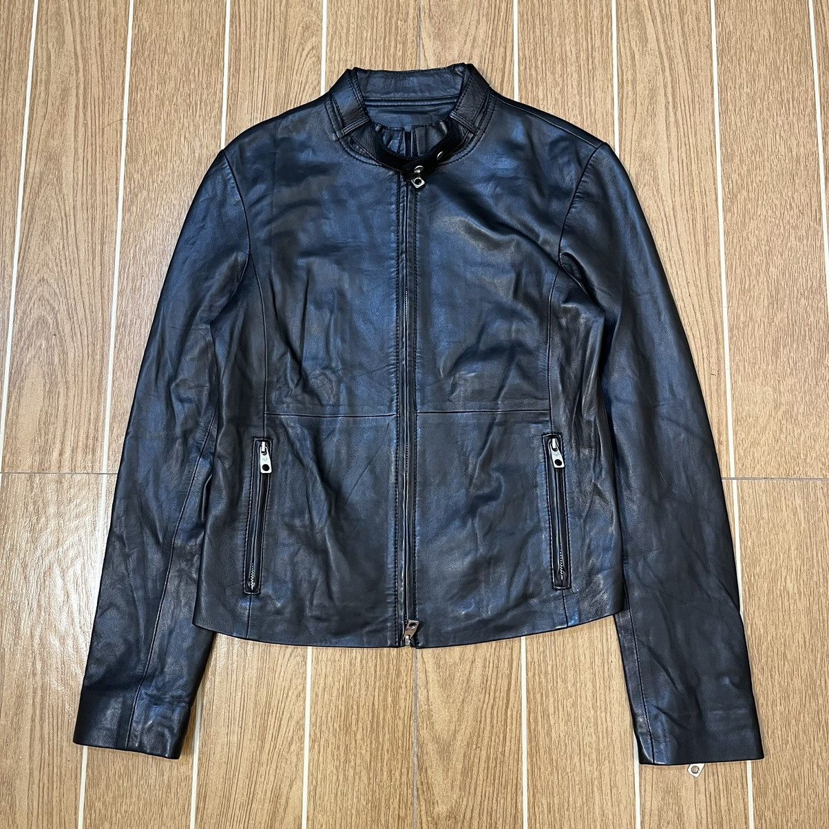 Emporio Armani Emporio Armani Women's Biker Leather Jacket Size XS / US 0-2 / IT 36-38 - 21 Thumbnail