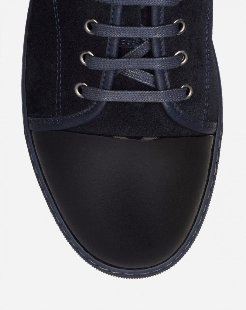 Lanvin oc11z0426 Suede And Patent Leather Sneakers in Black Size US 10 / EU 43 - 4 Thumbnail