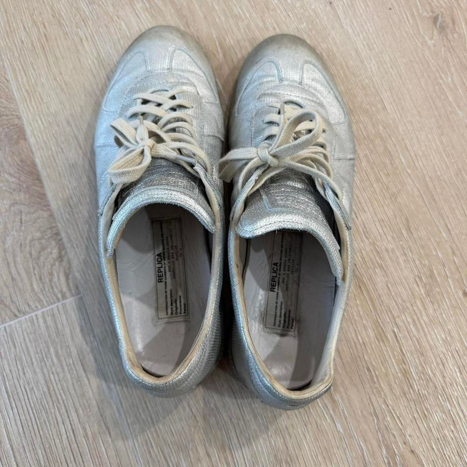 Maison Margiela Maison Margiela Replica GAT Silver Metallic Sneakers Size US 10 / EU 43 - 5 Thumbnail