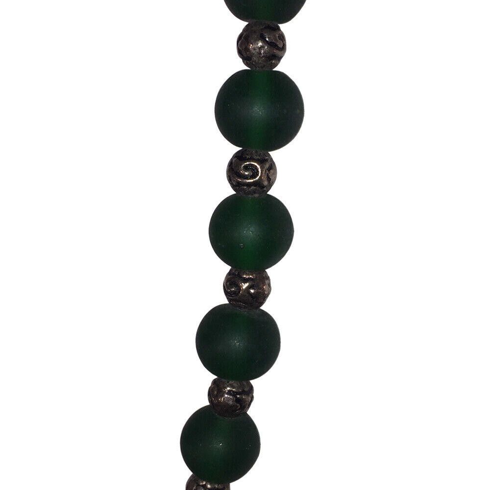 Designer African Green Trade Bead and Jade Pendant Necklace Size ONE SIZE - 4 Thumbnail