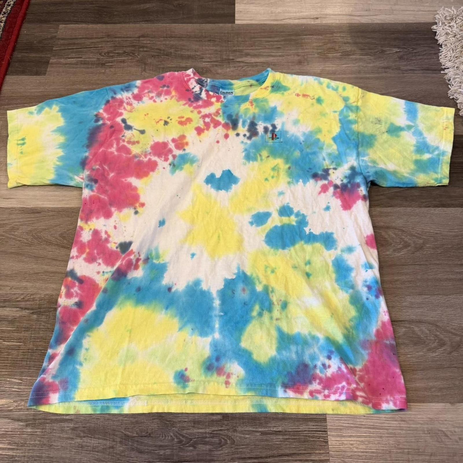 Gildan Vintage PlayStation tie dye t shirt 00s XL Size US XL / EU 56 / 4 - 3 Thumbnail