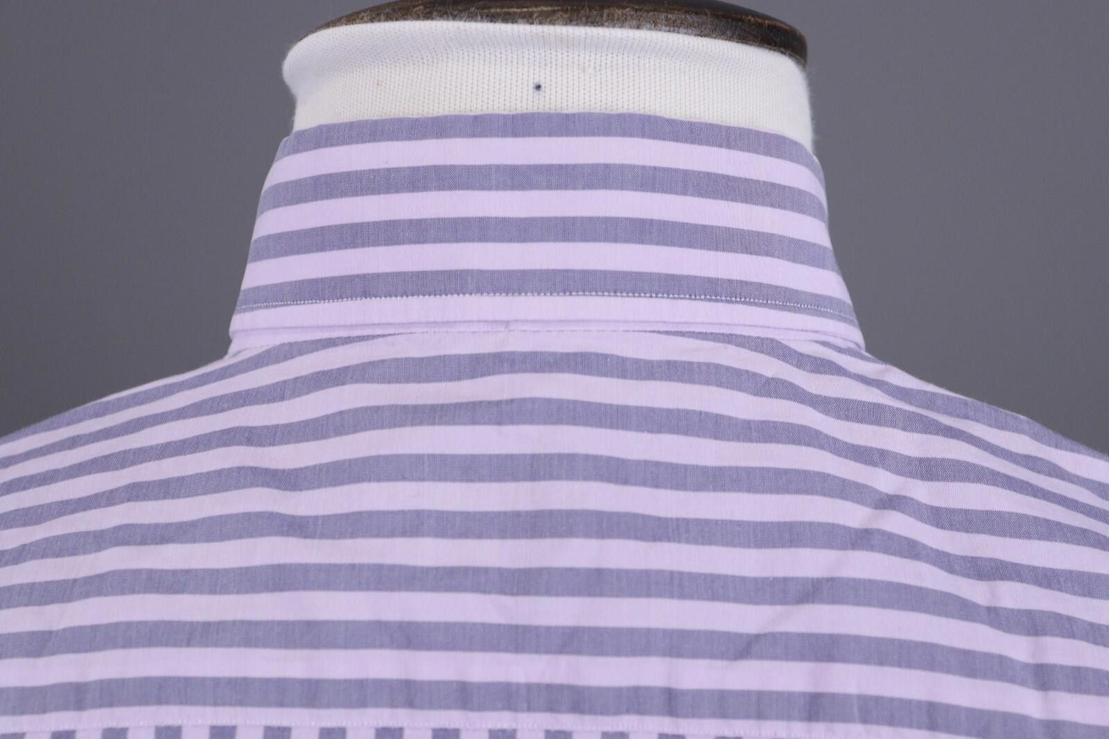 Saint James Saint James Slim Fit Blue Pinstripe Down Shirt Size XXL /48 Size US XXL / EU 58 / 5 - 12 Thumbnail