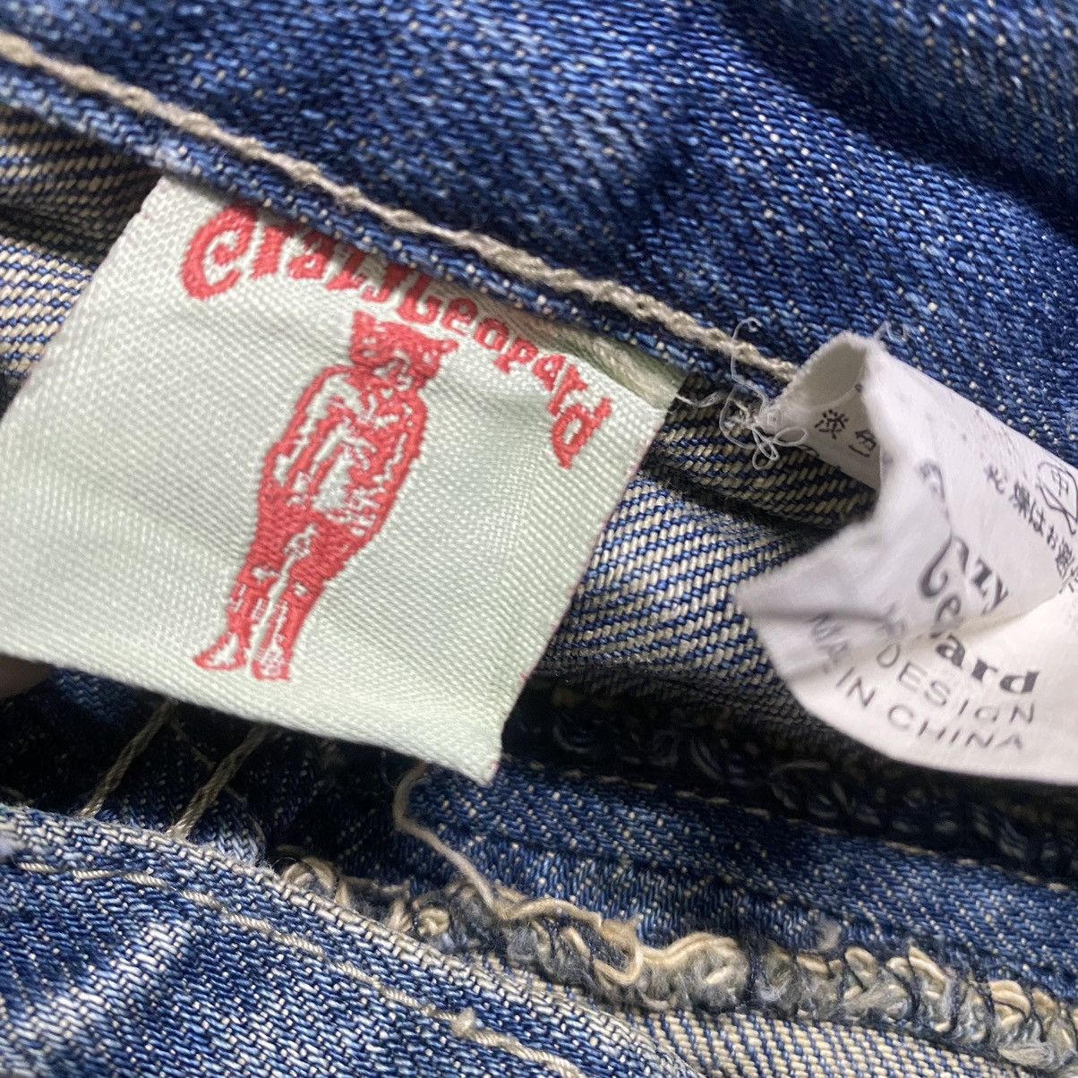 Japanese Brand CRAZY LEOPARD Denim Poker Jeans Ripped Size US 32 / EU 48 - 22 Thumbnail