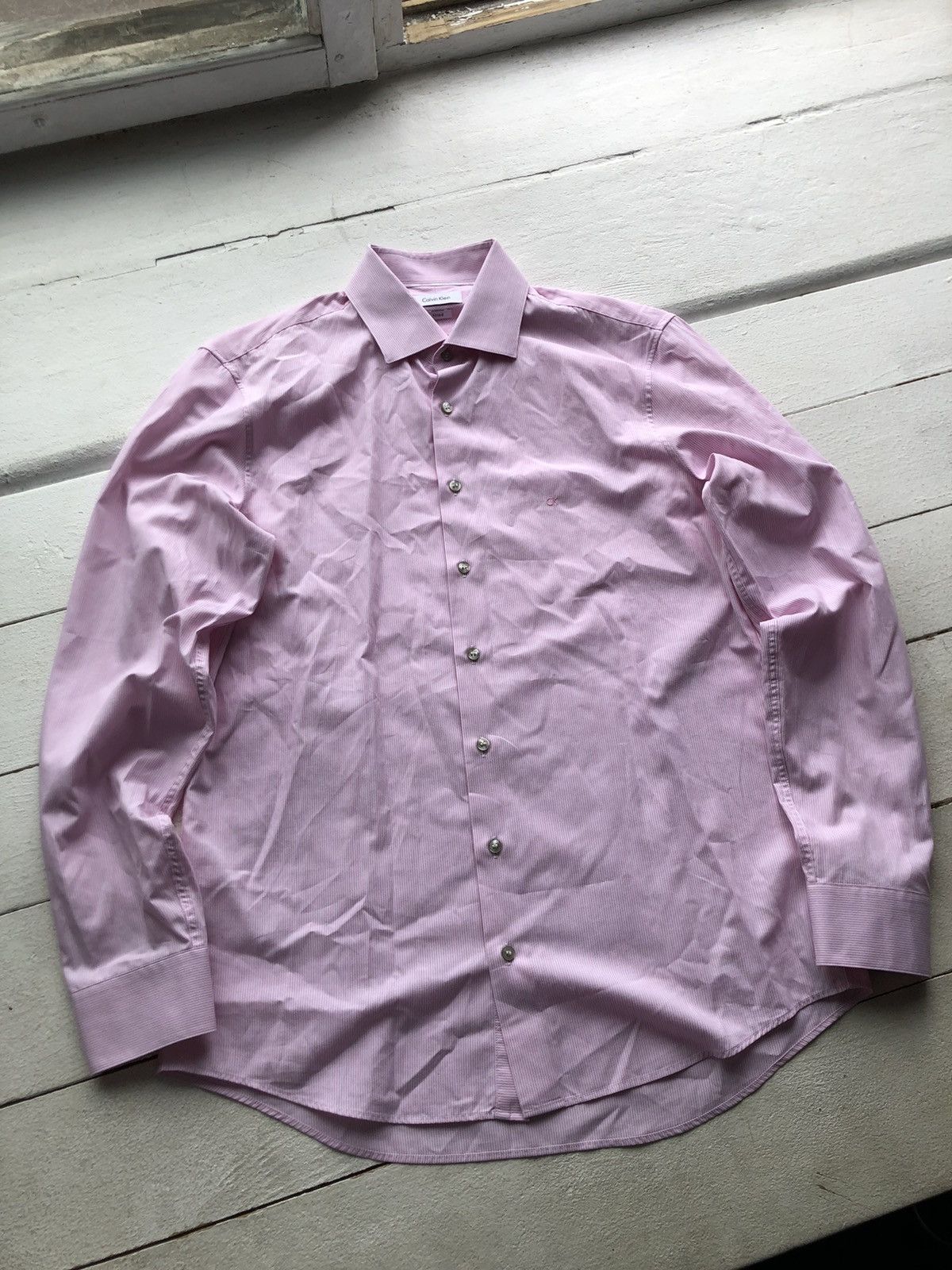 Calvin Klein 🟣Calvin Klein Vintage Old Money Pink Shirt🟣 Size US L / EU 52-54 / 3 - 1 Thumbnail