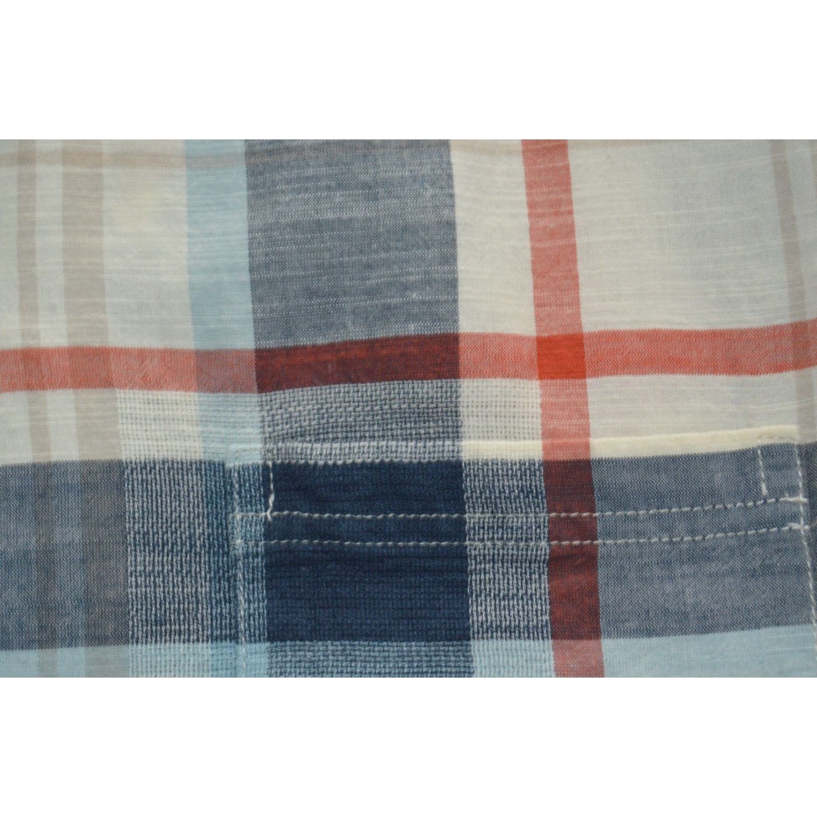Vintage MUTUAL WEAVE Big & Tall MENS Short Sleeve Camp Shirt Large Tall Blue Plaid Button-Up Notch Collar Casual, Business, Travel Mens Size US L / EU 52-54 / 3 - 4 Thumbnail