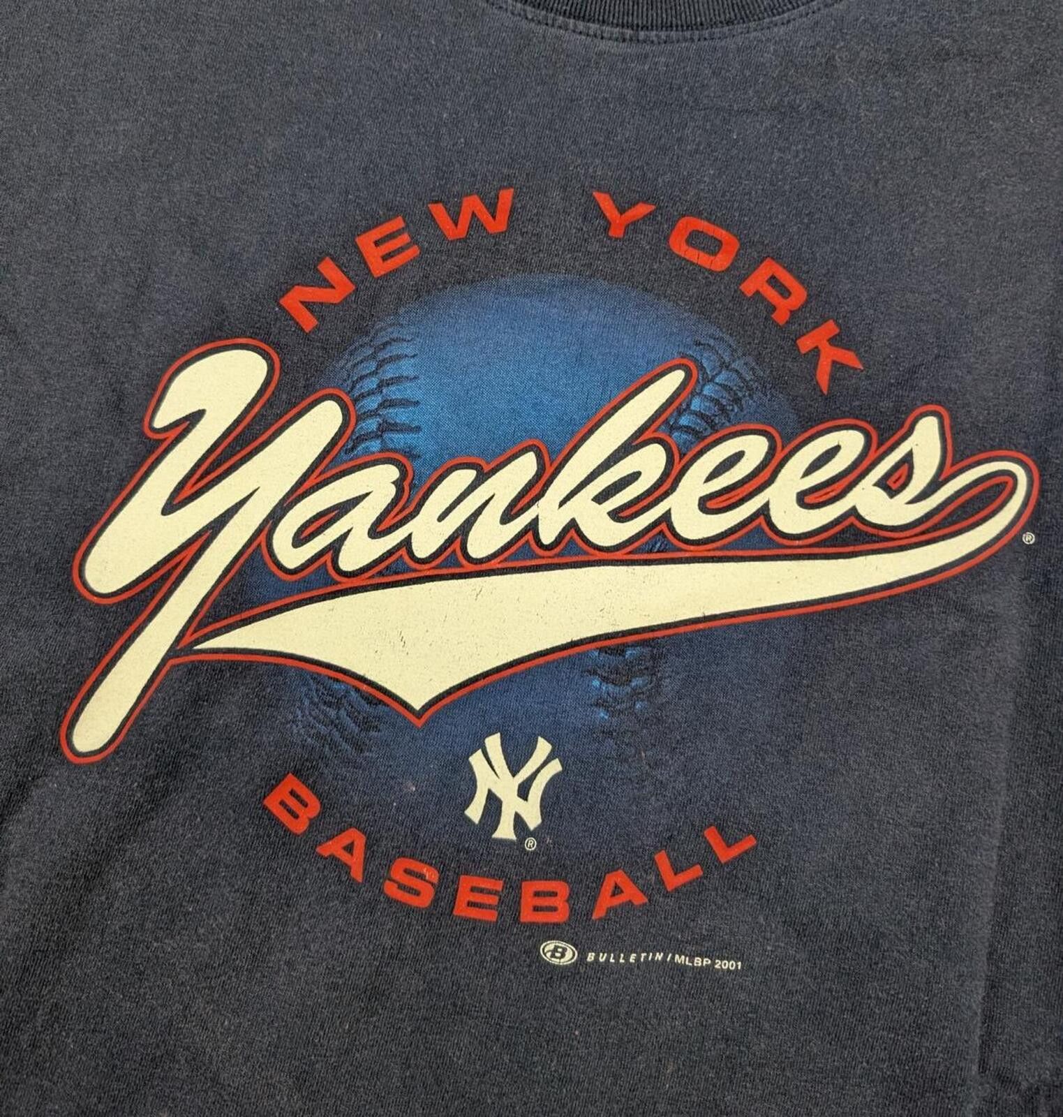 MLB Y2K 2001 MLB New York Yankees Baseball T-shirt Size US XL / EU 56 / 4 - 2 Thumbnail