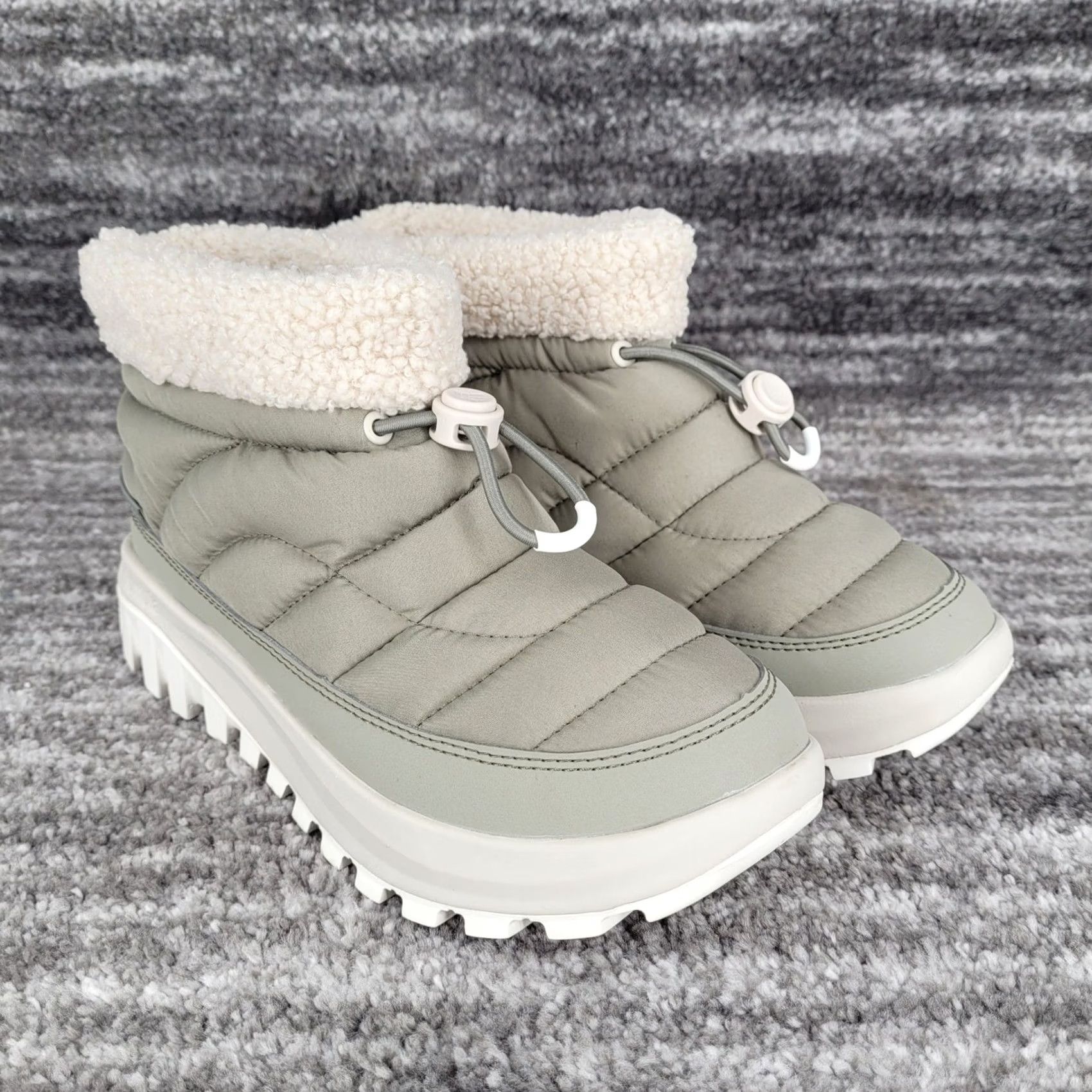 Vintage Columbia Womens Snowtrot Shorty Boots Grey Green Quilted Insulated Winter 7 NEW Size 26" / US 2 / IT 38 - 2 Thumbnail