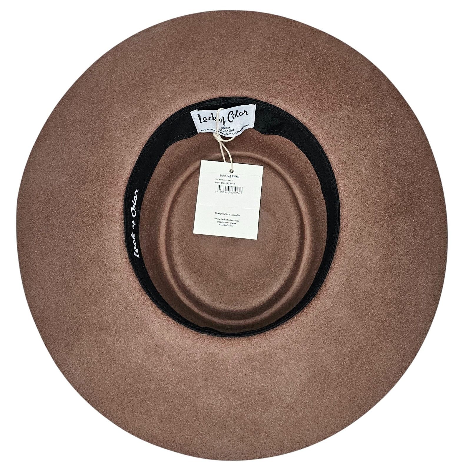 Lack of Color Lack of Color Women's The Mirage Boater Suede-Trimmed Hat Size ONE SIZE - 8 Thumbnail