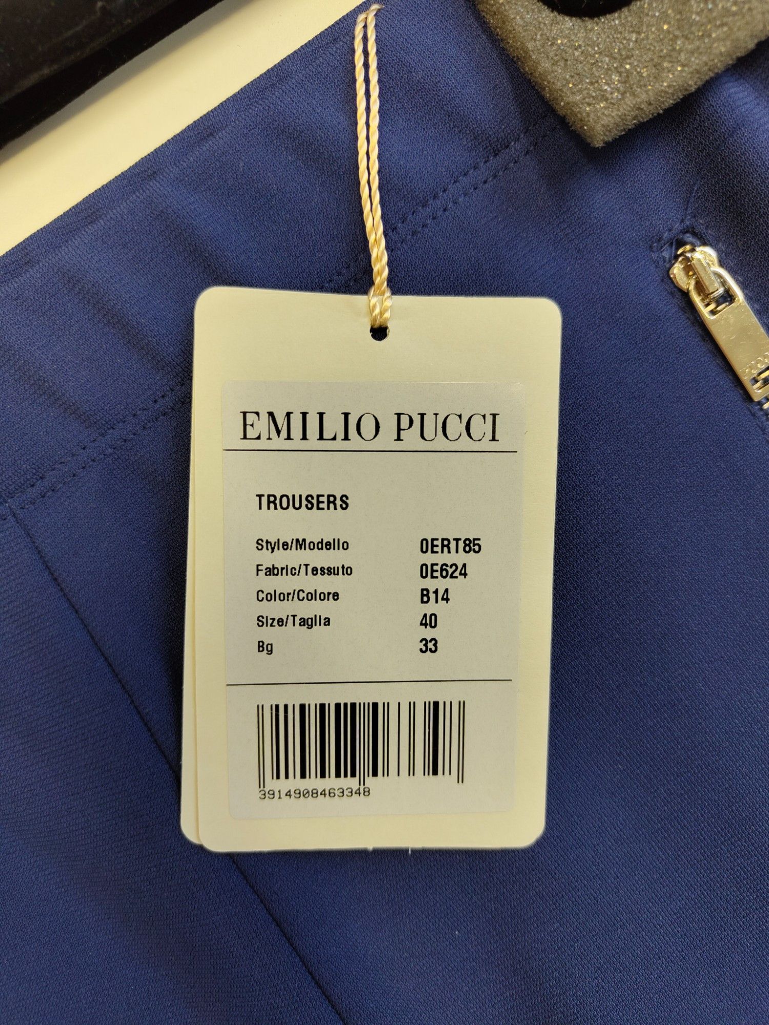 Emilio Pucci Emilio Pucci Navy Blue Straight Pants Size 27" / US 4 / IT 40 - 5 Thumbnail
