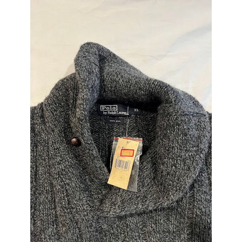 Polo Ralph Lauren NWT VTG NOS Ralph Lauren Sweater Marbled Cowl Neck Button Size US XL / EU 56 / 4 - 4 Thumbnail