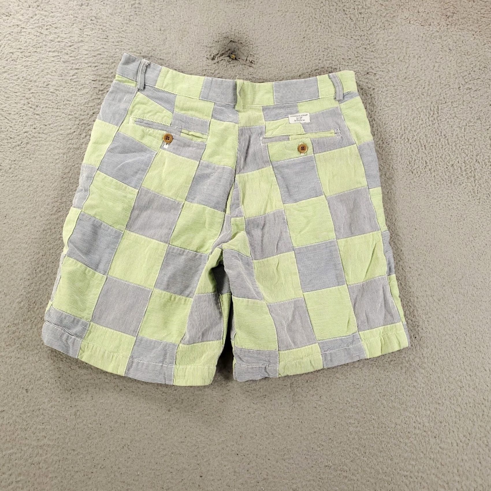 Vineyard Vines Vineyard Vines Patchwork Shorts Mens Size 32 Green Blue White Hickory Stripe Regular Chino Casual Pockets Size US 32 / EU 48 - 7 Thumbnail