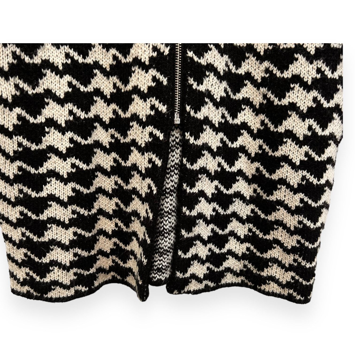 Vintage Vintage Houndstooth Wool Full Zip Sweater Size XS Size XS / US 0-2 / IT 36-38 - 6 Thumbnail