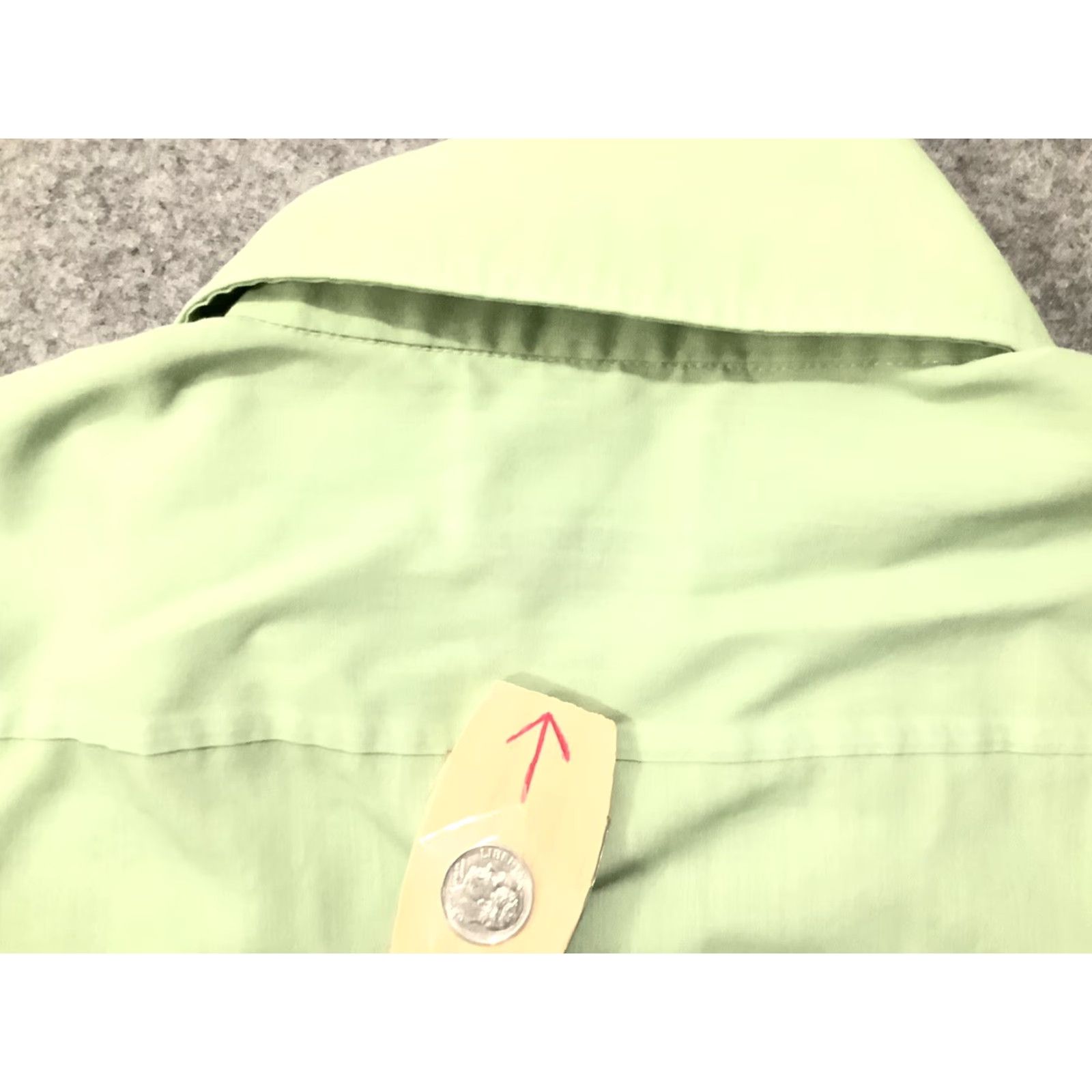 JCPenney Men's TownCraft Jcpenny Penn Prest M Vintage Green Short Sleeve Button Up Shirt Size US M / EU 48-50 / 2 - 7 Thumbnail