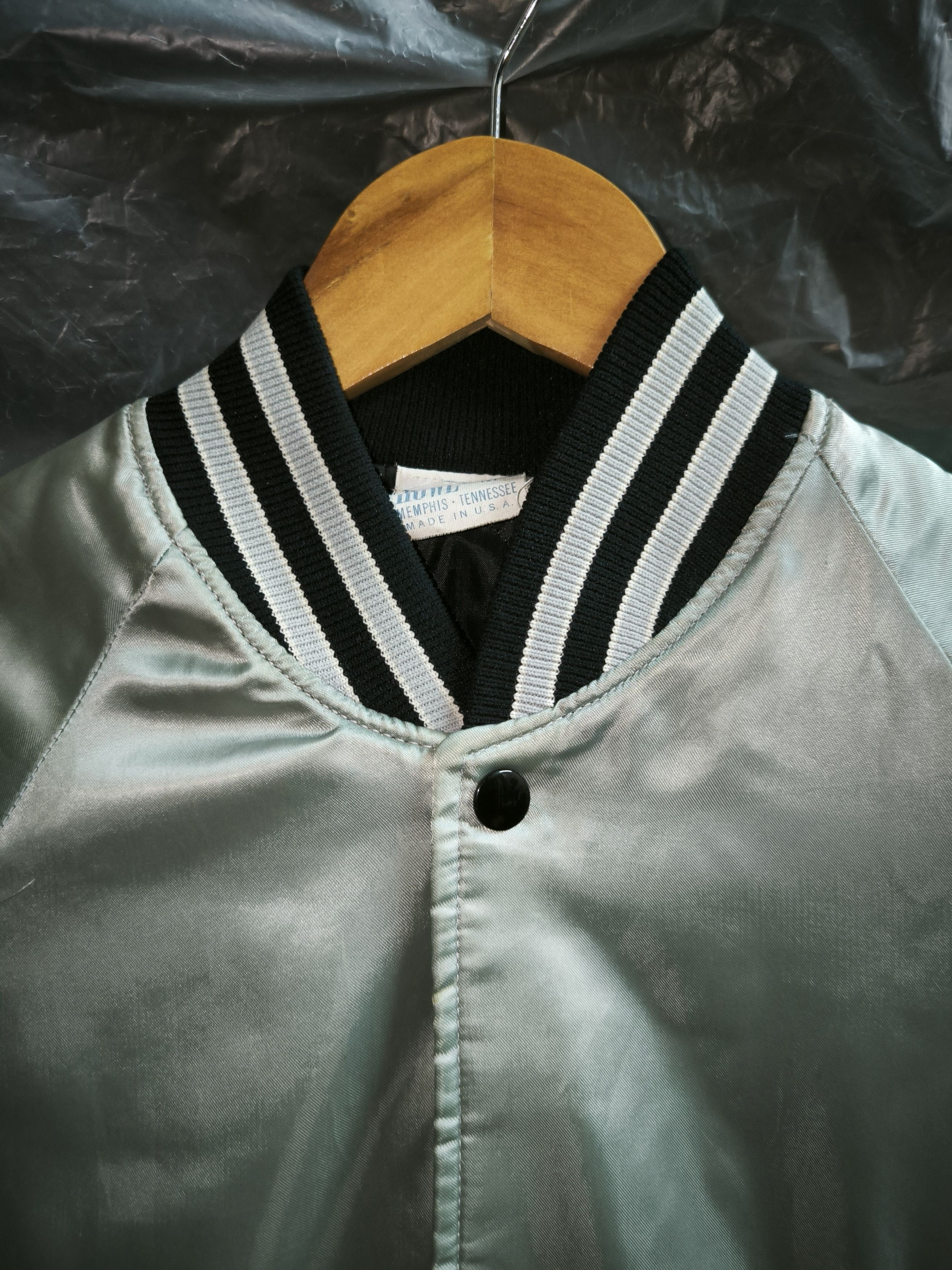 Howe × Vintage 80s Denville Tornados Satin Bomber Jacket Size US M / EU 48-50 / 2 - 15 Thumbnail