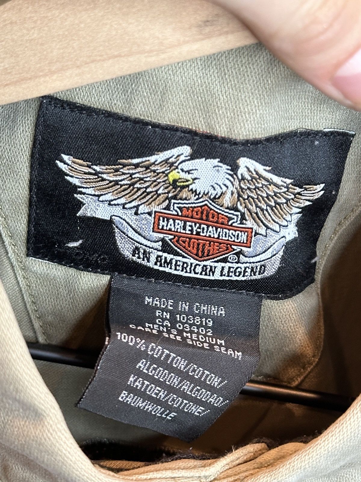 Harley Davidson × Vintage *RARE* Vintage Harley Davidson Patch Embroidered Thrash Vest Size US M / EU 48-50 / 2 - 7 Thumbnail
