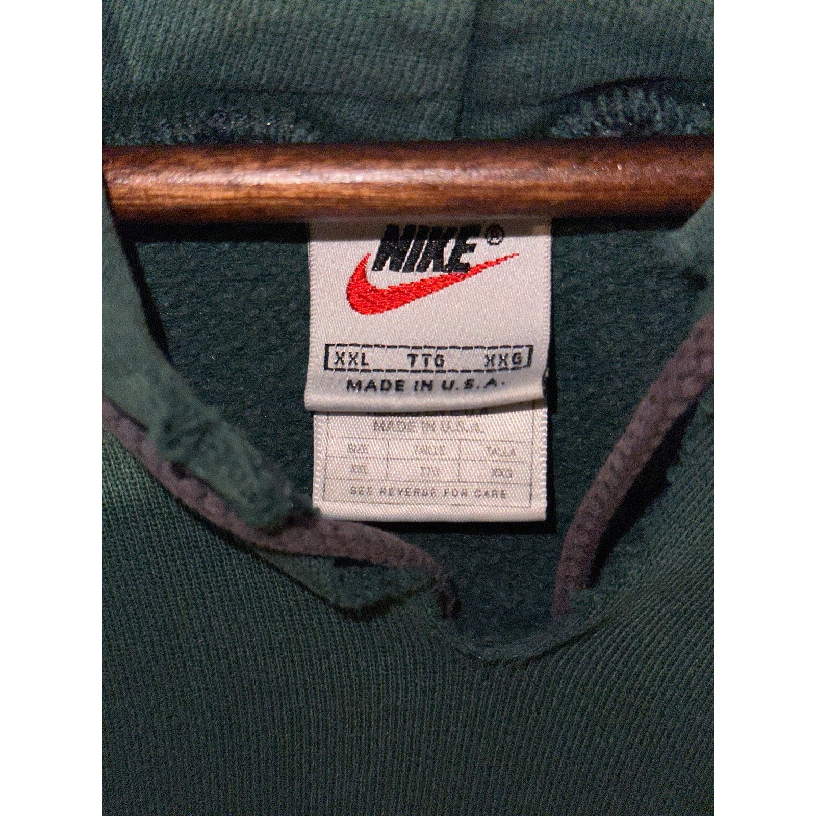 Nike Vintage Nike Hoodie XXL Faded Green Size US XXL / EU 58 / 5 - 3 Thumbnail