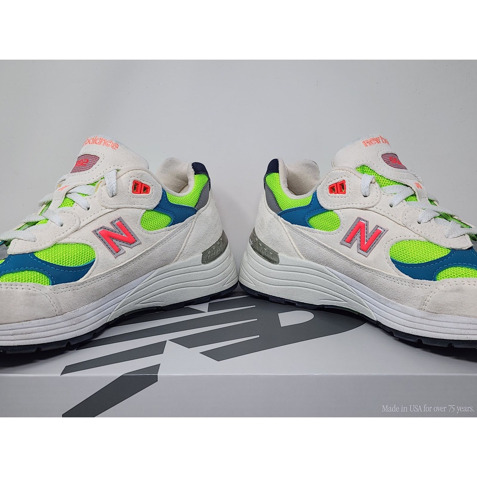 New Balance 992 WHITE NEON M992DA Size 8 WORN