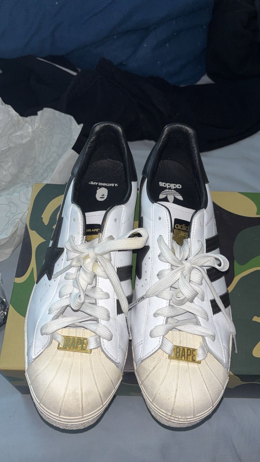Adidas × Bape Adidas bape superstar Size US 11 / EU 44 - 2 Thumbnail