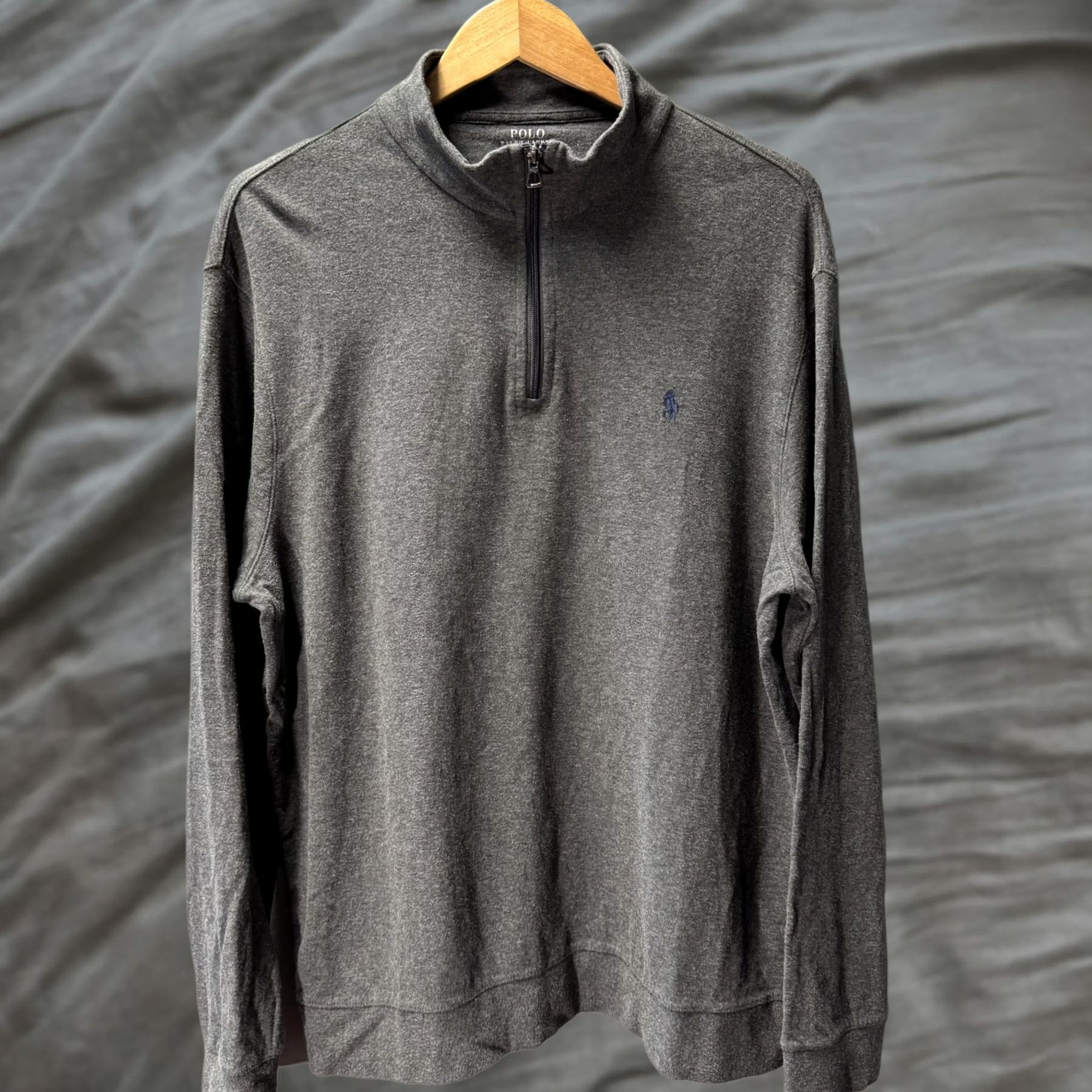 Polo Ralph Lauren Polo Ralph Lauren Pullover Mens XL Gray Quarter Zip Lightweight Sweater Casual Size US XL / EU 56 / 4 - 1 Thumbnail