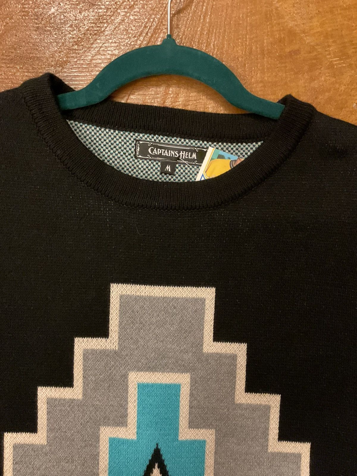 Other Black Sweater with Geometric Pattern Size US M / EU 48-50 / 2 - 6 Thumbnail