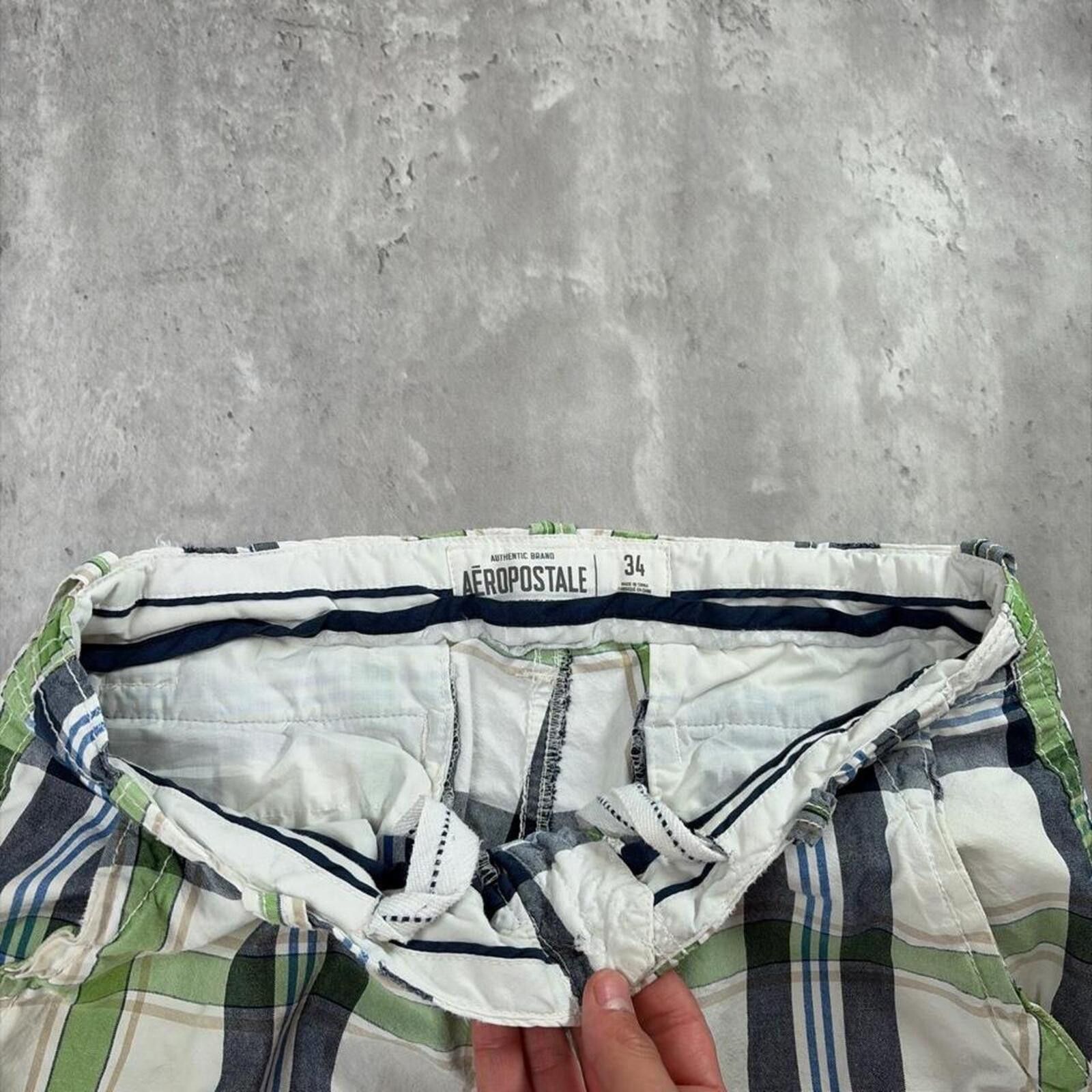 Aeropostale Y2K Aeropostale Grunge Baggy Plaid Skater Surf Cargo Shorts Size US 34 / EU 50 - 5 Thumbnail