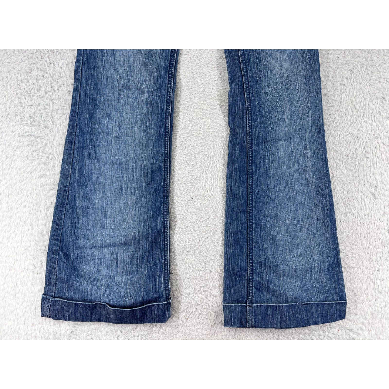 Vintage H&G Jeans Womens 7 Blue Denim Flared Embellish Embroidered Cotton Blend Size 28" / US 6 / IT 42 - 4 Thumbnail