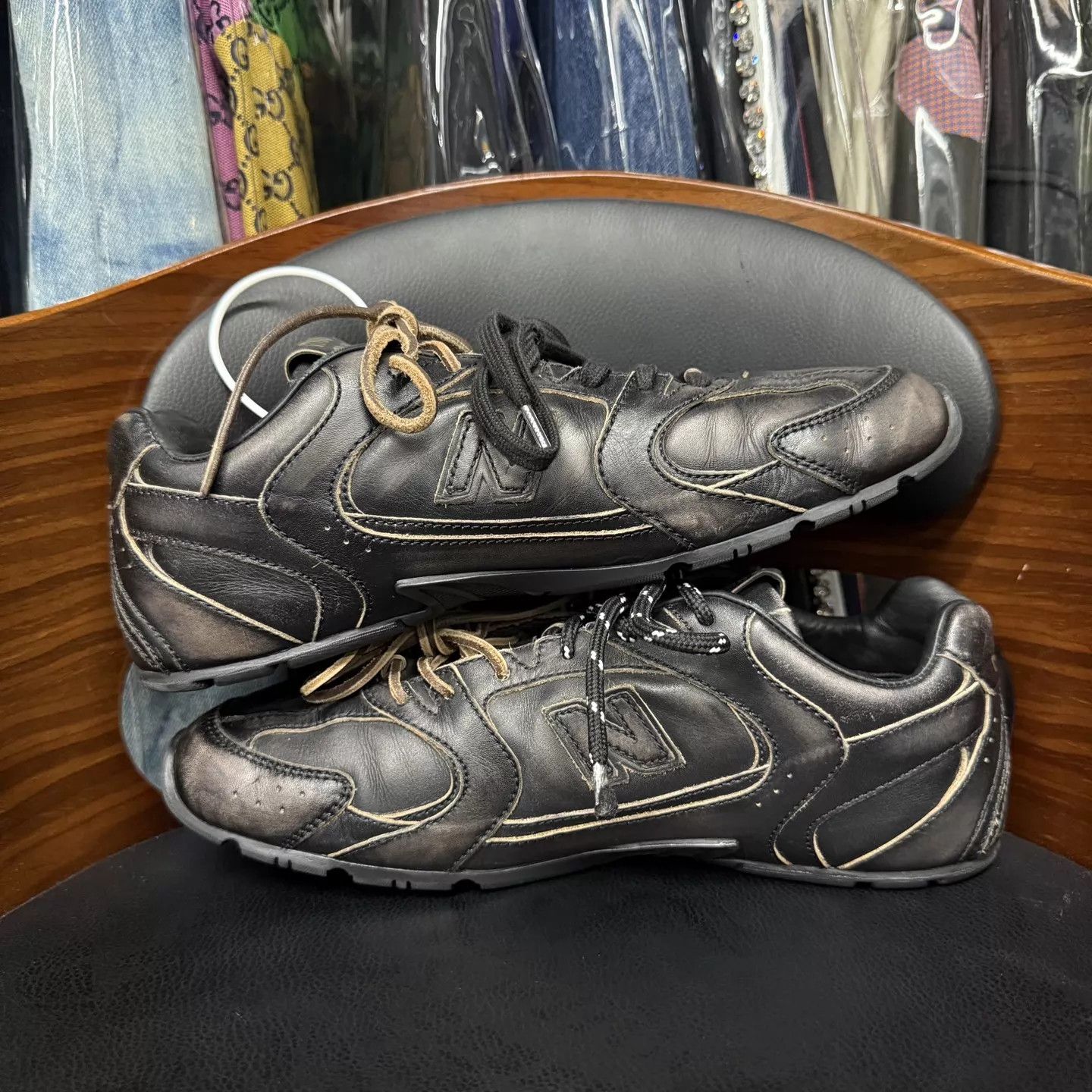 Miu Miu MiuMiu x NB530 Decon 41 Men's Black Distressed 98 New Rare Size US 8 / EU 41 - 7 Thumbnail