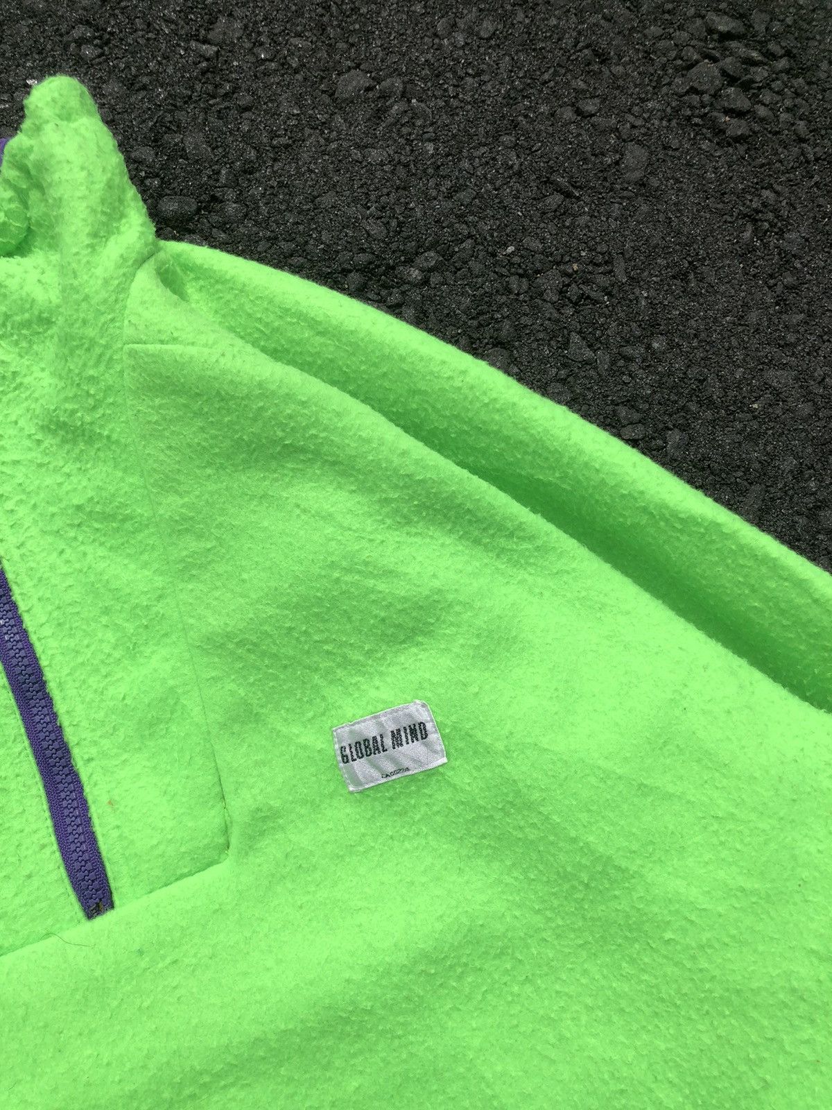 Japanese Brand Vtg Global Mind Neon Colourblock Anorak Halfzipper Jacket Size US XXL / EU 58 / 5 - 19 Thumbnail