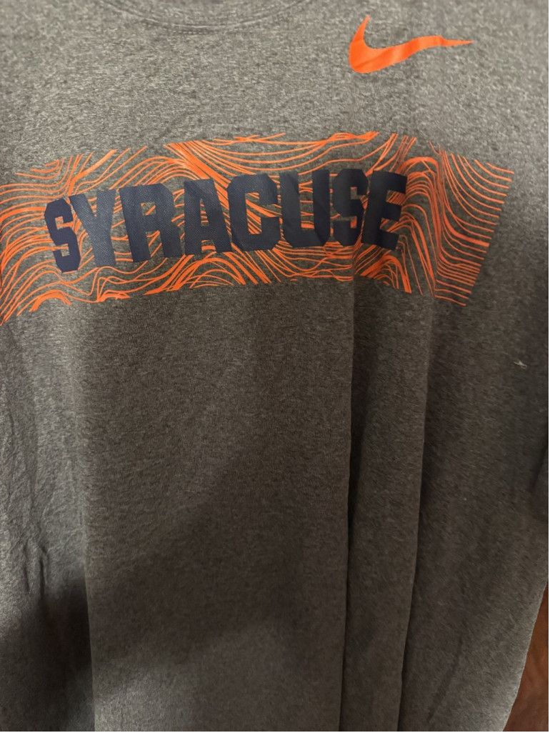 Nike Syracuse Orangemen Nike L/S Logo T-Shirt Men's XXL Gray Size US XXL / EU 58 / 5 - 3 Thumbnail