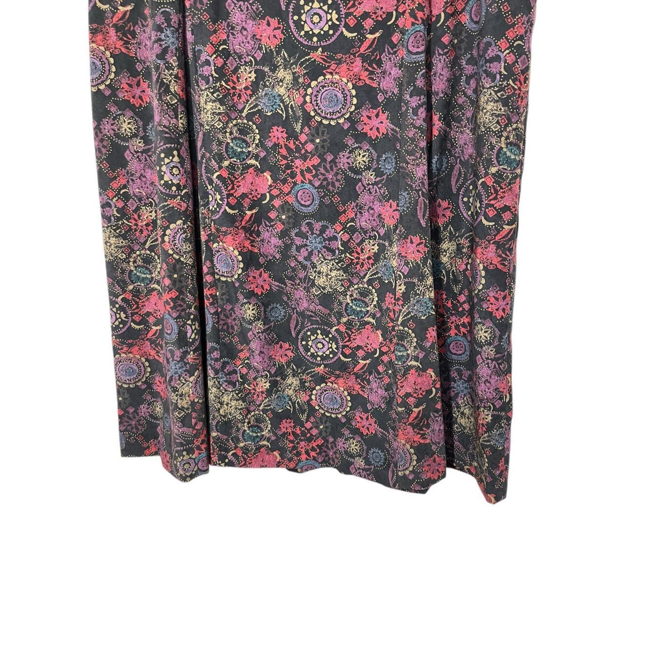 Other Christopher & Banks Y2K skirt Midi black floral paisley fair Size 36" / US 14 / IT 50 - 3 Thumbnail