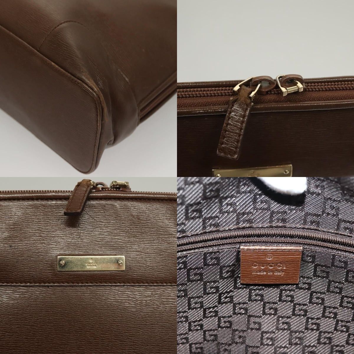 Gucci GUCCI Tote Bag Leather Brown Size ONE SIZE - 11 Thumbnail