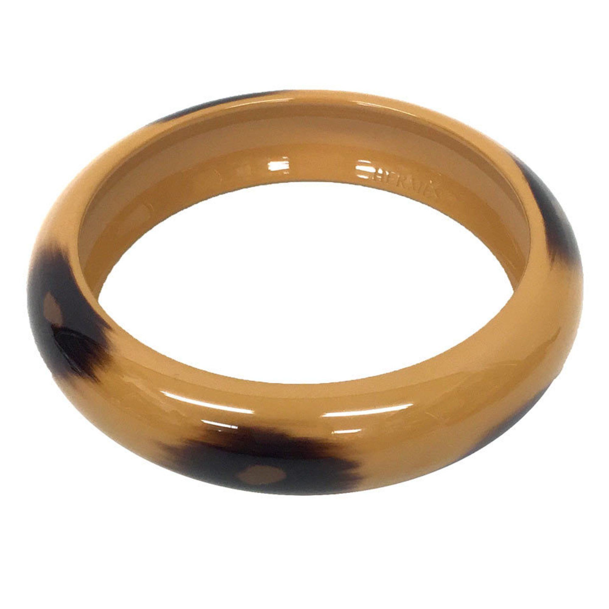 Hermes HERMES Leopard Bangle Ferrand PM Bracelet Size S Made in Vietnam Camel Beige Lacquer Wood Hermes Size ONE SIZE - 1 Thumbnail