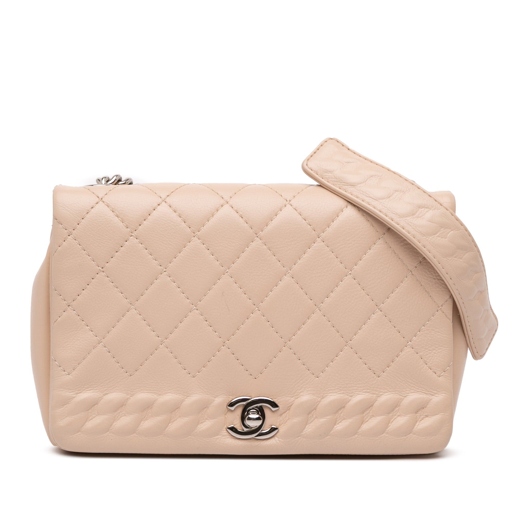 Chanel Quilted Calfskin Chain Embossed Flap Size ONE SIZE - 1 Thumbnail