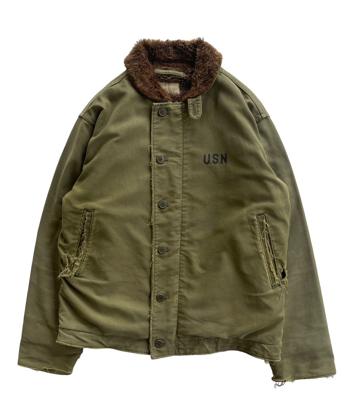 Buzz Rickson's Vintage 40s WWII USN Deck Jacket Size US L / EU 52-54 / 3 - 1 Thumbnail