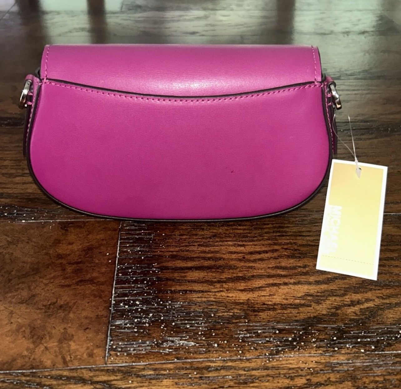 Michael Kors MICHAEL KORS Mila Leather Shoulder Sling Bag - Deep Fuchsia Size ONE SIZE - 3 Thumbnail