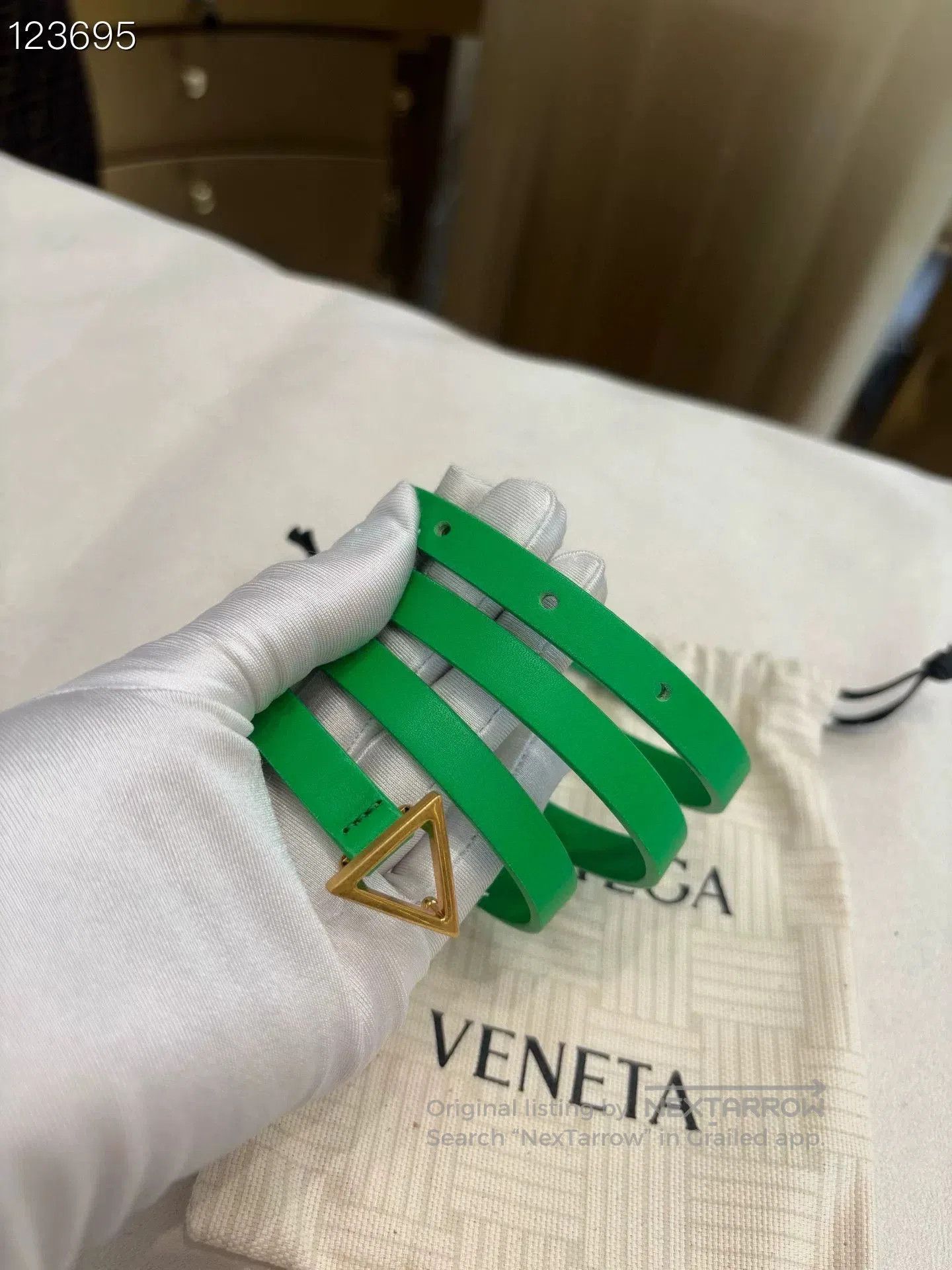Bottega Veneta Bottega Veneta Green Triangle Buckle Belt. Size ONE SIZE - 1 Thumbnail