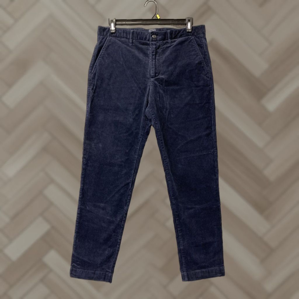 Gap GAP Navy Corduroy Pants Men Size 34 Slim Tapered Casual Dress Pants Activewear Size US 34 / EU 50 - 1 Thumbnail