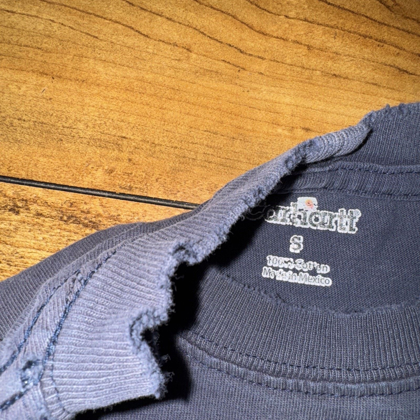 Carhartt × Vintage Carhartt Pocket T-Shirt Blue Small 19x28 Distressed Size US S / EU 44-46 / 1 - 5 Thumbnail
