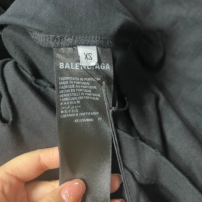 Balenciaga Balenciaga latest solid color printed logo round neck short Size US XS / EU 42 / 0 - 7 Thumbnail