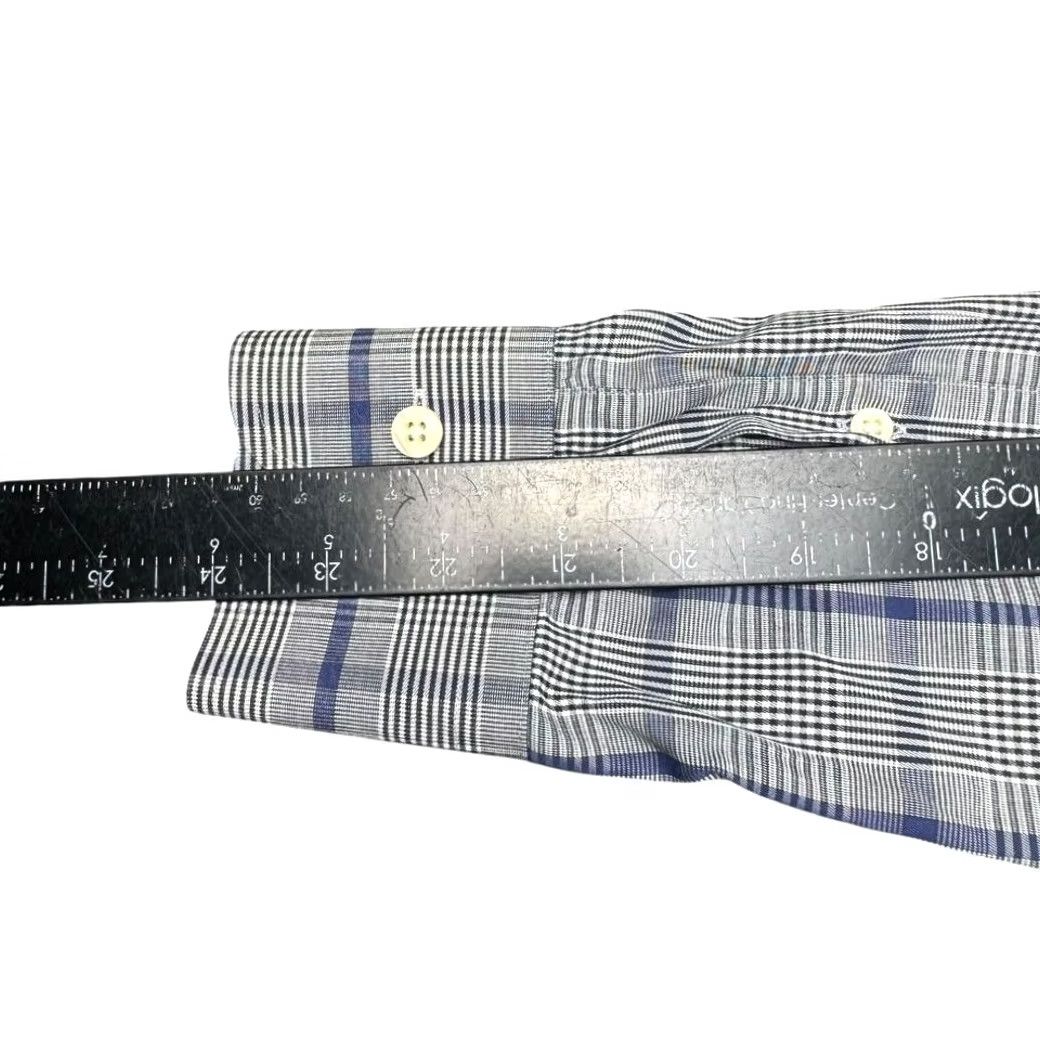 Peter Millar Peter Millar Shirt Mens Small Button Down Preppy Gingham Long Sleeve Blue 100% Cotton Dress Shirt Size US S / EU 44-46 / 1 - 6 Thumbnail