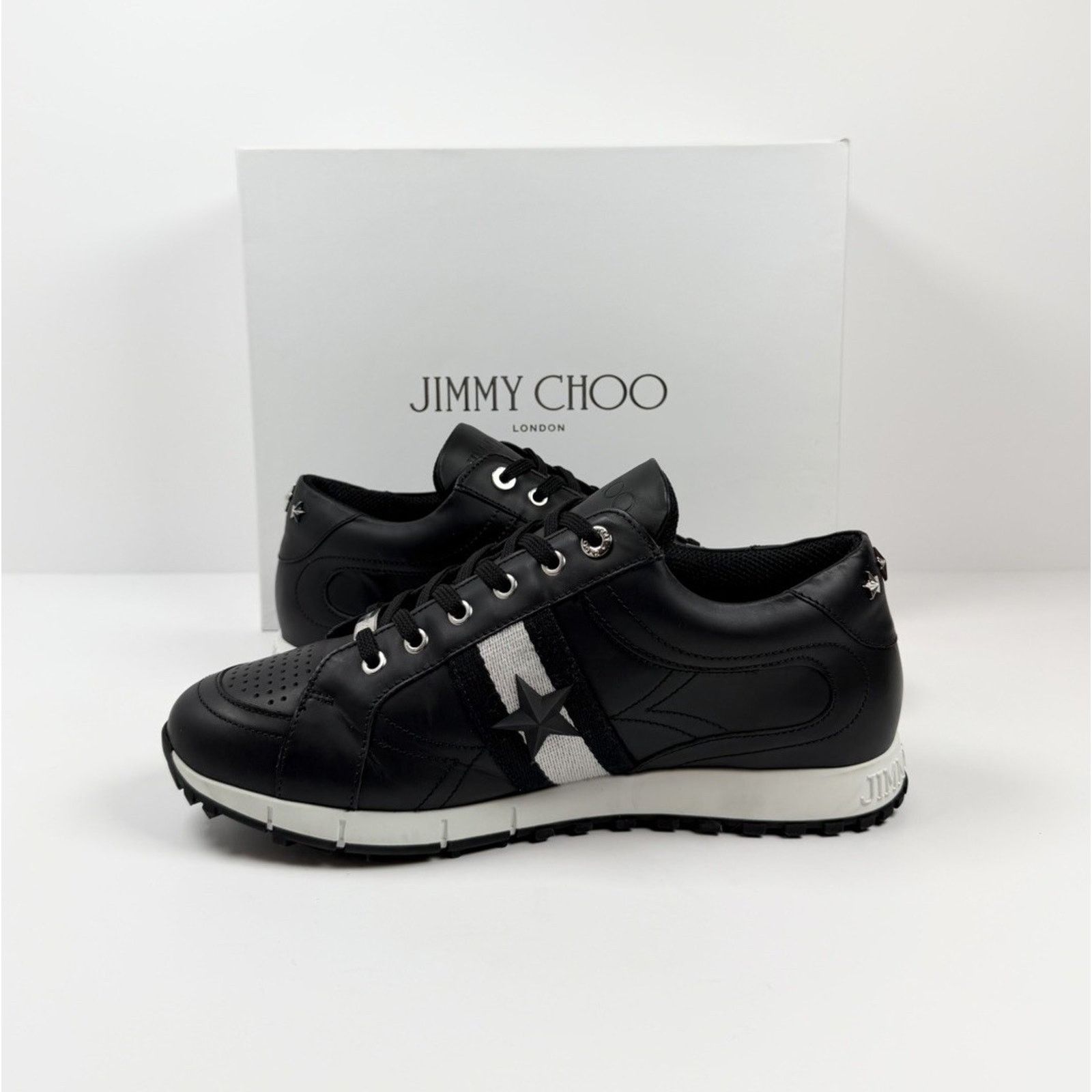 Givenchy Size 11.5 - Givenchy Leather Star Studded Sneakers Size US 11.5 / EU 44-45 - 7 Thumbnail