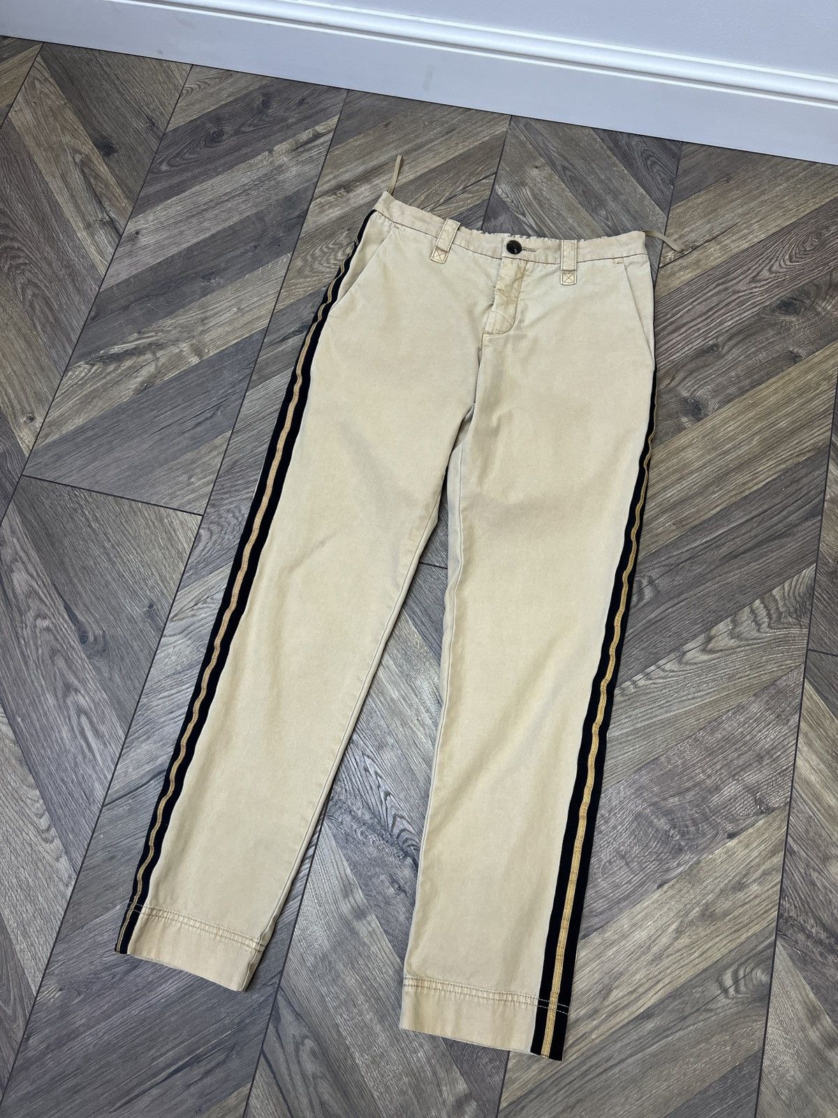 Designer × Vintage × Zadig & Voltaire Vintage Zadig & Voltaire cotton Stripe Women’s Trousers Size 31" - 5 Thumbnail
