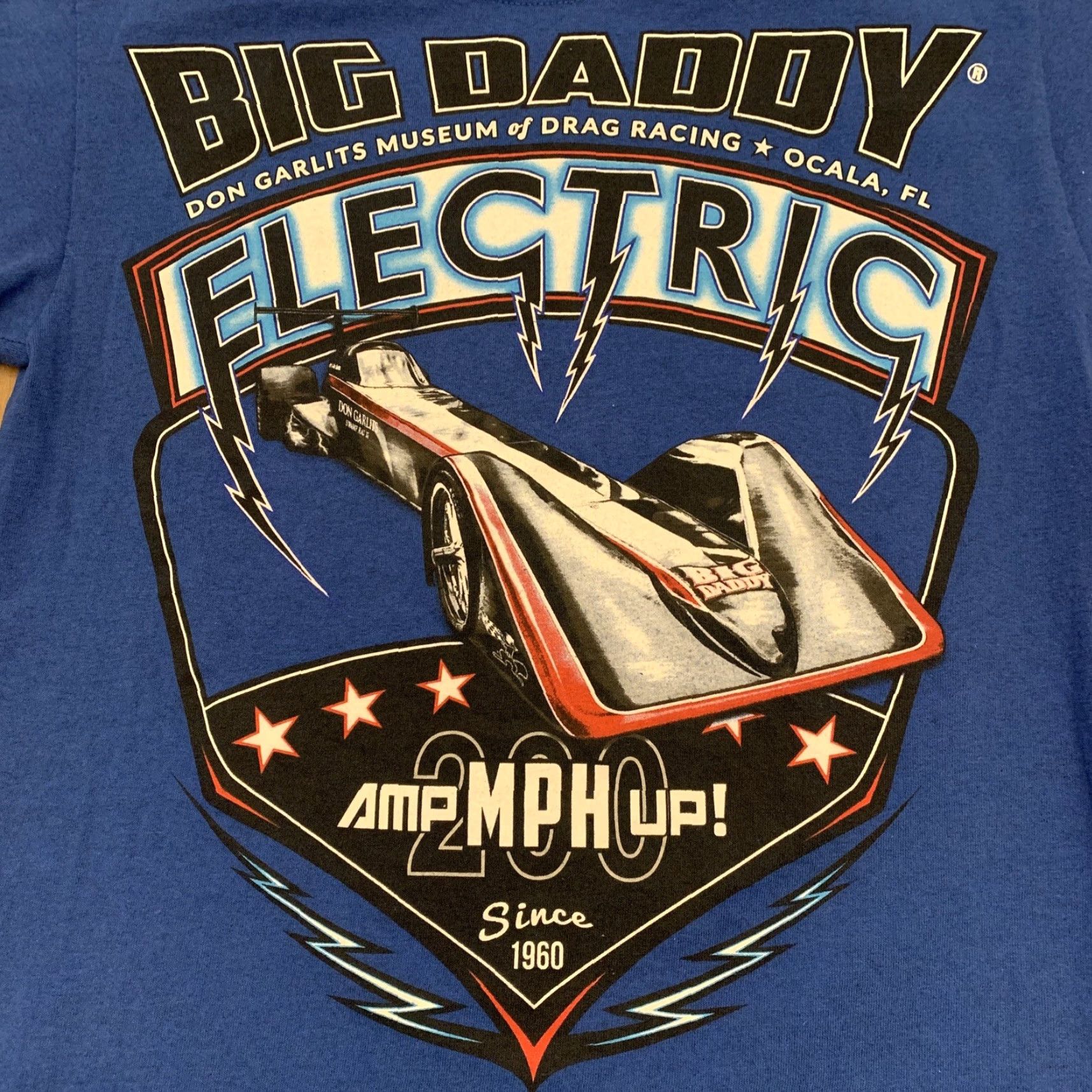Vintage VINTAGE Big Daddy Don Garlits T Shirt Drag Racing Museum Amp Up Electric Size S Blue Mens Shirt Regular fit 100% Cotton Graphic Logo Unknown Decade Size US S / EU 44-46 / 1 - 2 Thumbnail