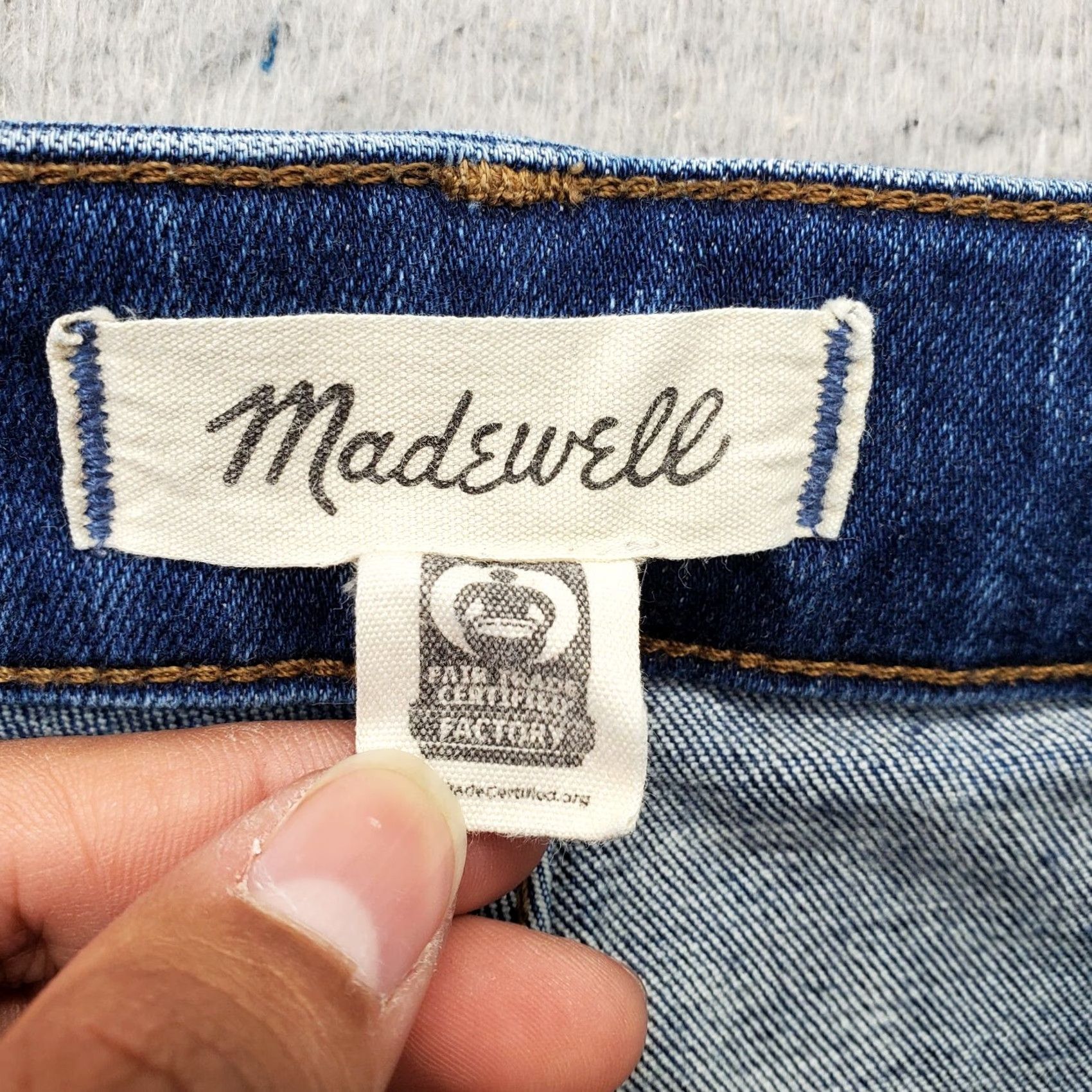 Madewell Madewell Whiskered Skinny Jeans Women's 27 Blue Denim High Rise Slim Fit Size 27" / US 4 / IT 40 - 6 Thumbnail